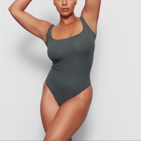 Skims Cotton Rib Tank Thong Bodysuit Small - Picture 1 of 11